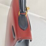 Hermes Kelly Sellier 32CM Vert Fonce/blue Indigo/rough H Box Leather With Gold Hardware Bag #ROKT-1 - Image 34