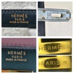 Hermes Kelly Sellier 32CM Vert Fonce/blue Indigo/rough H Box Leather With Gold Hardware Bag #ROKT-1 - Image 36