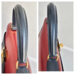 Hermes Kelly Sellier 32CM Vert Fonce/blue Indigo/rough H Box Leather With Gold Hardware Bag #ROKT-1 - Image 30