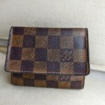 LV Card Holder Damier Ebene Coated Canvas with Leather and Gold Hardware #RTRK-5 - Image 3