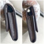 LV Card Holder Damier Ebene Coated Canvas with Leather and Gold Hardware #RTRK-5 - Image 8