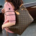 LV Neverfull Bandouliere Inside Out MM Monogram Canvas with Leather and Gold Hardware #ROSO-1 - Image 33