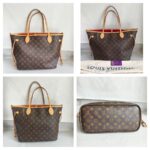 LV Neverfull Bandouliere Inside Out MM Monogram Canvas with Leather and Gold Hardware #ROSO-1 - Image 2