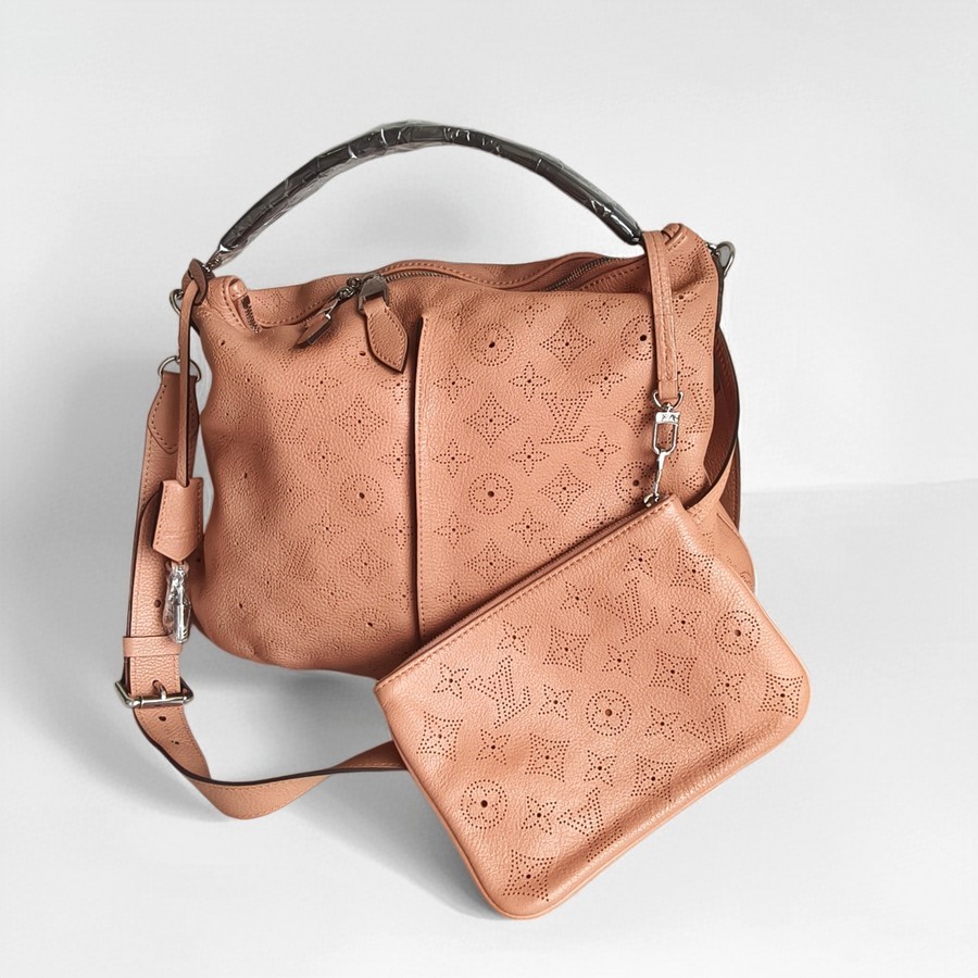 LV Selena PM M94276 Rose Mahina Calf Leather with Silver Hardware Bag #ROCS-2