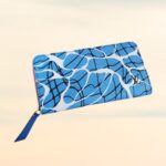 LV Zippy Wallet Blue Aqua Print Epi Leather with Silver Hardware #ROCO-3