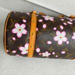 LV x Takashi Murakami Papillon Cherry Blossom Limited Edition Monogram Coated Canvas with Leather and Gold Hardware #ROCS-4 - Image 11