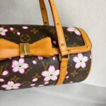 LV x Takashi Murakami Papillon Cherry Blossom Limited Edition Monogram Coated Canvas with Leather and Gold Hardware #ROCS-4 - Image 4