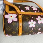 LV x Takashi Murakami Papillon Cherry Blossom Limited Edition Monogram Coated Canvas with Leather and Gold Hardware #ROCS-4 - Image 5