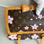 LV x Takashi Murakami Papillon Cherry Blossom Limited Edition Monogram Coated Canvas with Leather and Gold Hardware #ROCS-4 - Image 9
