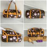 LV x Takashi Murakami Papillon Cherry Blossom Limited Edition Monogram Coated Canvas with Leather and Gold Hardware #ROCS-4 - Image 2