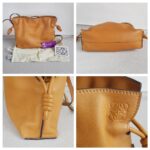 Loewe Mini Flamenco Brown Nappa Calfskin with Gold Hardware #ROUS-2 - Image 5
