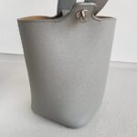 Loewe Pebble Bucket Mini Grey Calf Leather with Gold Hardware #RTEY-1 - Image 2