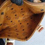 MCM Vintage Boston Bag Brown Visetos Coated Canvas With Leather And Gold Hardware #RTOU-1 - Image 22