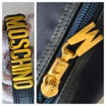 Moschino Small Pouch Navy Blue Nylon with Gold Hardware #ROCC-11 - Image 22