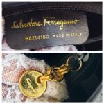 S Ferragamo Vintage Vara Bow Bucket Black Satin with Gold Hardware #ROYR-12 - Image 21