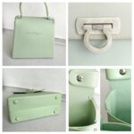 Salvatore Ferragamo Vintage Gancini Mint Green Rubber with Silver Hardware #ROCT-1 - Image 2