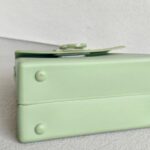 Salvatore Ferragamo Vintage Gancini Mint Green Rubber with Silver Hardware #ROCT-1 - Image 10