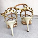 Valentino Rockstud Heel Size 39 Cream Leather Shoes #ROYL-3 - Image 12