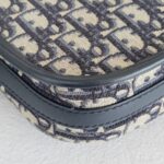 C.Dior Medium Dior Bobby Bag Blue/Black Oblique Jacquard Canvas with Leather and Gold Hardware #RORT-8 - Image 17