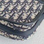 C.Dior Medium Dior Bobby Bag Blue/Black Oblique Jacquard Canvas with Leather and Gold Hardware #RORT-8 - Image 18