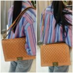 Chanel Boy Flap Brown Aged Calfskin with Antique Gold Hardware #ROTY-4 - Image 35
