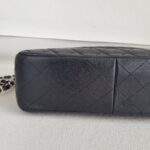 Chanel Classic Jumbo Double Flap Bag Black Grained Calfskin with Silver Hardware #RTOT-1 - Image 13
