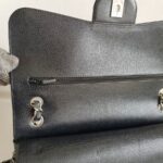 Chanel Classic Jumbo Double Flap Bag Black Grained Calfskin with Silver Hardware #RTOT-1 - Image 19