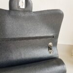 Chanel Classic Jumbo Double Flap Bag Black Grained Calfskin with Silver Hardware #RTOT-1 - Image 20