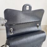 Chanel Classic Jumbo Double Flap Bag Black Grained Calfskin with Silver Hardware #RTOT-1 - Image 18