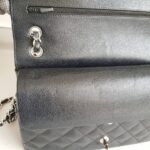 Chanel Classic Jumbo Double Flap Bag Black Grained Calfskin with Silver Hardware #RTOT-1 - Image 21