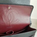 Chanel Classic Jumbo Double Flap Bag Black Grained Calfskin with Silver Hardware #RTOT-1 - Image 25