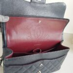 Chanel Classic Jumbo Double Flap Bag Black Grained Calfskin with Silver Hardware #RTOT-1 - Image 23