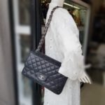 Chanel Classic Jumbo Double Flap Bag Black Grained Calfskin with Silver Hardware #RTOT-1 - Image 32