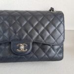 Chanel Classic Jumbo Double Flap Bag Black Grained Calfskin with Silver Hardware #RTOT-1 - Image 4