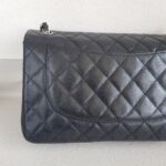 Chanel Classic Jumbo Double Flap Bag Black Grained Calfskin with Silver Hardware #RTOT-1 - Image 5