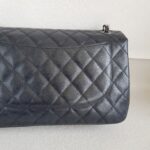 Chanel Classic Jumbo Double Flap Bag Black Grained Calfskin with Silver Hardware #RTOT-1 - Image 6