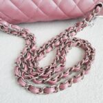 Chanel Classic Jumbo Double Flap Bag Dusty Rose Pink Lambskin with Silver Hardware #RSCL-1 - Image 14