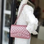 Chanel Classic Jumbo Double Flap Bag Dusty Rose Pink Lambskin with Silver Hardware #RSCL-1 - Image 26