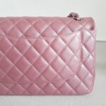 Chanel Classic Jumbo Double Flap Bag Dusty Rose Pink Lambskin with Silver Hardware #RSCL-1 - Image 6