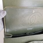 Chanel Classic Jumbo Double Flap Bag Olive Green Grained Calfskin with Silver Hardware #RKUC-2 - Image 16