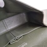 Chanel Classic Jumbo Double Flap Bag Olive Green Grained Calfskin with Silver Hardware #RKUC-2 - Image 27