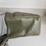Chanel Classic Jumbo Double Flap Bag Olive Green Grained Calfskin with Silver Hardware #RKUC-2 - Image 9