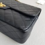 Chanel Classic Jumbo Single Flap Bag Black Grained Calfskin with Gold Hardware #RSLT-1 - Image 16