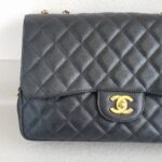 Chanel Classic Jumbo Single Flap Bag Black Grained Calfskin with Gold Hardware #RSLT-1 - Image 3