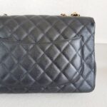 Chanel Classic Jumbo Single Flap Bag Black Grained Calfskin with Gold Hardware #RSLT-1 - Image 6