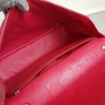 Chanel Classic Maxi Jumbo Single Flap Bag Rose Pink Lambskin with Silver Hardware #RKUC-3 - Image 26