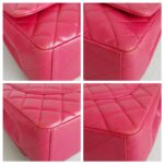 Chanel Classic Maxi Jumbo Single Flap Bag Rose Pink Lambskin with Silver Hardware #RKUC-3 - Image 15