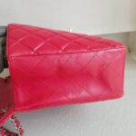 Chanel Classic Maxi Jumbo Single Flap Bag Rose Pink Lambskin with Silver Hardware #RKUC-3 - Image 9