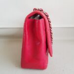 Chanel Classic Maxi Jumbo Single Flap Bag Rose Pink Lambskin with Silver Hardware #RKUC-3 - Image 8