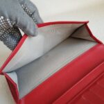 Chanel Flap Wallet Red Grained Calfskin with Silver Hardware #ROOY-1 - Image 21
